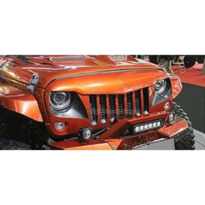 Vente chaude Eagle Eye Design ABS Noir <span class=keywords><strong>Angry</strong></span> Face Grill Accessoires de voiture Grille de pare-chocs avant de voiture pour 2007-2017 <span class=keywords><strong>Jeep</strong></span> Wrangler JK - Product Image 3