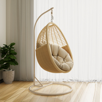 Fulin – balançoire à bascule en rotin simple, mobilier d'intérieur et d'extérieur en acier pour jardin, nid d'oiseau, chaise suspendue