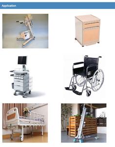 Nova Roda Dianteira de 200mm (8 Polegadas) para Cadeira de Rodas, Equipamento Médico, Rodas de Poliuretano (PU) Espumado PP para Cadeiras de Rodas Hospitalares - Product Image 4