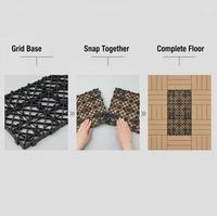 Prix compétitif, plancher extérieur en bois-plastique WPC, écologique, lames de terrasse emboîtables pour jardin, design moderne