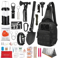 Kit de survie DPT vert en gros, ensemble d'équipement d'urgence multifonctionnel noir, avec emballage pour le camping et la randonnée