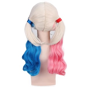 Moda all'ingrosso parrucche da donna Cosplay squadra suicida <span class=keywords><strong>Harley</strong></span> <span class=keywords><strong>Quinn</strong></span> parrucche per la vendita MFJ-0045 - Product Image 4