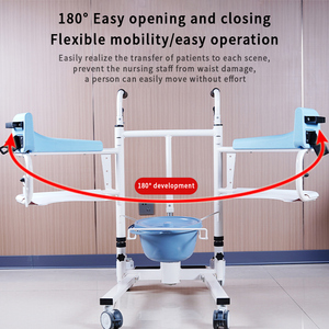 Silla Elevadora Hidráulica <span class=keywords><strong>para</strong></span> Transferencia <span class=keywords><strong>de</strong></span> Pacientes, Ajustable en Altura, con Función <span class=keywords><strong>de</strong></span> Inodoro y Silla <span class=keywords><strong>de</strong></span> <span class=keywords><strong>Ruedas</strong></span> <span class=keywords><strong>para</strong></span> Uso Médico Doméstico en Ancianos y Personas con Discapacidad - Product Image 2