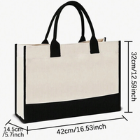 Sac à bandoulière en toile de style simple et tendance, grande capacité, écologique, réutilisable, en coton et en lin, sacs fourre-tout pour femmes avec logo personnalisé