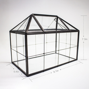 Venta al por mayor de vidrio en forma de casa, terrario artístico, maceta para plantas, Decoración de mesa, artesanías de vidrio, terrario, macetas para plantas y flores, maceta - Product Image 6