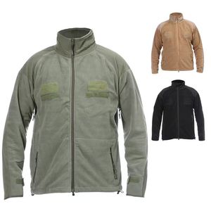 Chaqueta Softshell Táctica de Forro Polar Antibolitas para Hombre, Cortavientos con Cremallera, Otoño, Logotipo Bordado Personalizado - Product Image 1