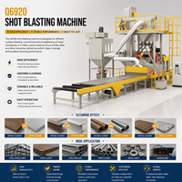 Machine de décapage par projection à convoyeur à rouleaux pour profilés en H, avec pompe moteur automatique, pour l'usinage des surfaces de tôles et de tuyaux en acier industriel