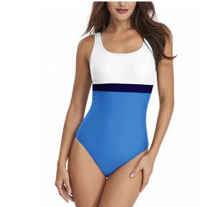 Maillot de bain une pièce sexy pour femme, color-block, style sport, idéal pour la plage et les sources chaudes, coupe triangle pour la natation - Product Image 6
