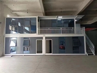 Maison conteneur de luxe mobile préfabriquée en kit pour un usage économique en espace, idéale pour les magasins, les bureaux, les chambres, les hôtels et les salles de bain