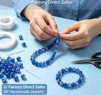 Perles en verre facettées craquelées bicolores arc-en-ciel de 8 mm en gros pour bijoux faits à la main et artisanat DIY