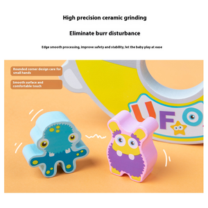 Haute qualité en bois dessin animé <span class=keywords><strong>extraterrestre</strong></span> Balance <span class=keywords><strong>jeux</strong></span> de société enfants début éducatif empilage jouets pour enfants garçons filles - Product Image 4