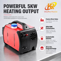 Chauffage diesel horizontal tout-en-un OkyRie AX56H, installation facile, type portable pour camping-car, yacht, chauffage hivernal