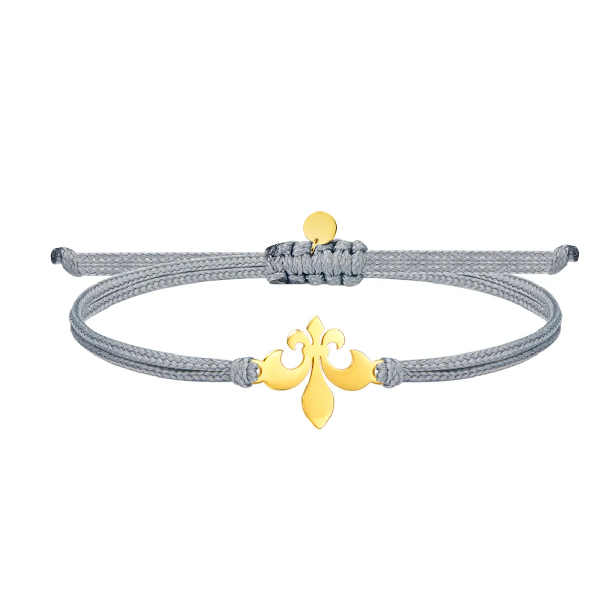 New Arrival braided colorful bracelet string with gold anchor charm