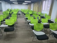 2023 Chine fabricant usine en gros pas cher bureau salle d'étude bloc-notes chaise de formation ergonomique avec table d'écriture