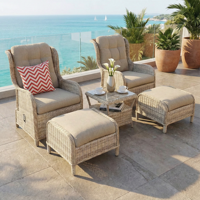 Meubles d'extérieur modernes, ensembles étanche en plastique, bambou, rotin, cadre en acier/aluminium, patio, jardin, parc, entrepôt, hôtel, chambre à coucher