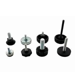 פלסטיק תמיכה ריהוט שולחן רגליים מתכווננות ספה כרית רגליים ארון תיקון רגליים שחור מתכווננת - Product Image 1