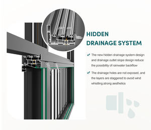 Ventanas correderas ZEKIN Eficiencia térmica Aluminio DE SEGURIDAD mejorado con ventana de vidrio aislado templado Complejo de oficina - Product Image 4