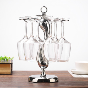 ชั้นวางไวน์สไตล์ยุโรปที่วางแก้วไวน์เหล็กดัดที่แขวนแก้วไวน์ที่วางแก้วไวน์แบบคว่ำที่แขวนอุปกรณ์ไวน์ - Product Image 2