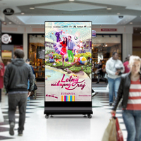 Fabrika hareketli kapalı P1.75 P2.19 P2.59 yüksek parlaklık dijital Led reklam Led Poster standı ekran reklam panoları