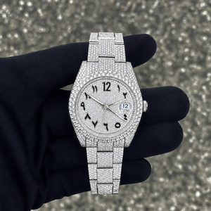 Reloj Inteligente de Lujo con Moissanita y Plata, Elegante Esfera de Cristal Brillante de Alta Calidad, Regalo de Joyería Unisex - Product Image 2