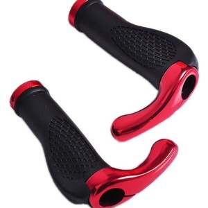 Poignées de guidon de vélo 22,2 mm en caoutchouc ergonomiques pour VTT bleues - Product Image 2