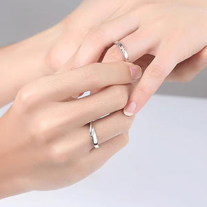 Unwavering Love Minimalist 925เงินสัญญา eings คนรัก Mobius แหวนคู่รักลายแถบของขวัญวันวาเลนไทน์เครื่องประดับที่ดีอย่างไม่น่าเชื่อ - Product Image 2