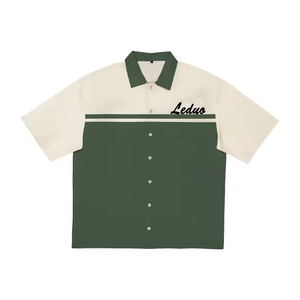 Top Quality Custom Summer Pure Cotton Patchwork With Contrasting Pockets Splicing Color Contrast Short Sleeved <strong>Shirts</strong> for Men - Product Image 4