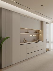 Modern Modular Cream-style Solid Wood Living Room Cabinets <strong>Sideboards</strong> Made China Customizable <strong>Ready</strong> <strong>Assemble</strong> Mirrored - Product Image 6