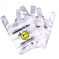 Sacs en plastique LDPE écologiques personnalisés avec logo imprimé, type gilet ou T-shirt, pour l'emballage de courses, aliments et légumes – Prix usine