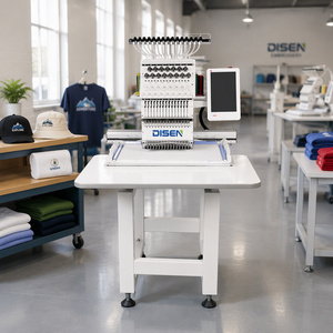 เครื่องปักคอมพิวเตอร์ DISEN สำหรับใช้ในบ้าน แบบหัวเดียว 12-15 เข็ม จัดส่งรวดเร็ว สำหรับปักหมวก เสื้อยืด และเสื้อผ้า - Product Image 1