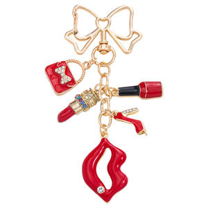 Bolsos, <span class=keywords><strong>Maquillaje</strong></span>, Lápices Labiales Brillantes, Tacones Altos, Accesorios para Carteras, Llaveros, para Mujeres y Niñas, con Esmalte y Diamantes - Product Image 6