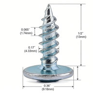 Tornillos Autorroscantes Azules y Blancos con Recubrimiento de Zinc para Techos y Vigas de Acero Ligero