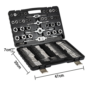 Lớn tap và Die <span class=keywords><strong>Set</strong></span> tiêu chuẩn 110 mảnh Bolt Ống Metric tap Bộ cho luồng Master tap và Die <span class=keywords><strong>Set</strong></span> - Product Image 2