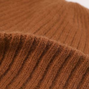 Grande circonférence de la tête hiver extérieur Double couche épaissi tricoté chapeau chaud étudiant sans bord bonnet en laine - Product Image 3