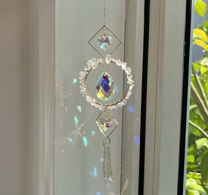 Crystal Hanging Wind Chime <strong>Rainbow</strong> <strong>Maker</strong> Natural Crystal Suncatchers Crystal Circle Sun Catcher <strong>Rainbow</strong> Prism - Product Image 2