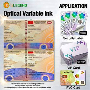 Tinta variable óptica de serigrafía directa de fábrica GDLEGEND <span class=keywords><strong>para</strong></span> documento antifalso F14 verde hierba a azul OVIInk con muestra - Product Image 5