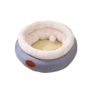 Cama redonda para gatos, de piel sintética, cálida para el invierno, suave, para gatos, para usar en todas las estaciones. - Product Image 5