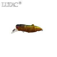 LUTAC Appât dur artificiel Flottant Criquet Minnow Leurre revêtement réaliste Peau laser Long Casting Plastique ABS Treble Hook 45mm3.5g