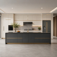 Meubles de cuisine sur mesure de luxe en bois massif et MDF laqué, armoires de cuisine modernes modulaires pour villas et appartements – Fabricant