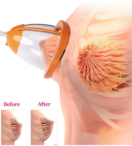 Masseur de poitrine électrique à ventouse orange, appareil de beauté en silicone pour la maison et le salon - Product Image 5