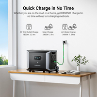 Générateur solaire portable Dabbsson haute capacité 3600W LiFePO4, station avec contrôleur MPPT, panneau solaire, batterie externe, charge de voiture