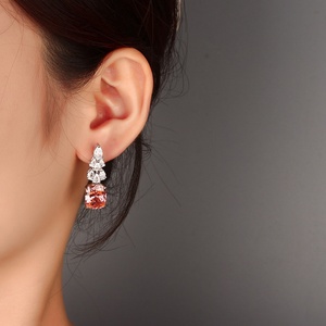 Boucles d'oreilles minimalistes écologiques en cuivre plaqué or avec zircon cubique marron 10*12mm – Nouveauté simple pour le quotidien - Product Image 6