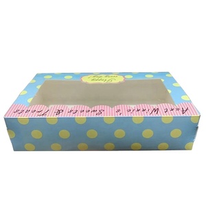 Fabricant de boîte d'emballage en carton blanc de qualité alimentaire personnalisée pour snack et pâtisserie avec fenêtre transparente, imprimable - Product Image 2