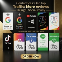 Carte NFC personnalisée pour avis Google/Instagram/YouTube/TikTok/Facebook – Carte PVC pour avis – Vente en gros OEM ODM – Faible MOQ – Prête à être expédiée