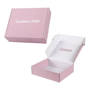 Caja de correo corrugado personalizable para ropa, ropa, peluca y ropa interior para la industria del calzado con impresión de logotipo personalizado