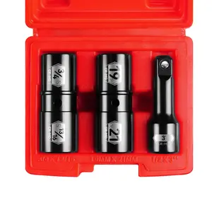 1/2 Polegada Drive Impacto Socket Set Ferramentas Cr-Mo Aço 3 Peças Profissional Lug Nut Flip Socket Set