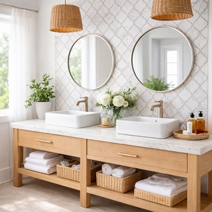 Mosaico de Mármol <span class=keywords><strong>Blanco</strong></span> con Diseño de Linterna Irregular, Personalizado en China, para Decoración de Paredes Interiores de <span class=keywords><strong>Cocina</strong></span> y Baño - Product Image 3
