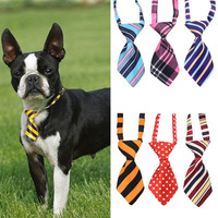 De luxe Réglable Toilettage Sangles Cravate Pour Animaux De Compagnie Chien Chat Cravates En Soie Chien Cravate
