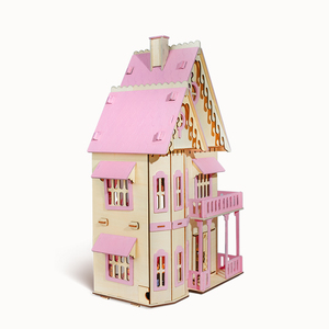 KNOWME Belle Princesse Miniature <span class=keywords><strong>Maison</strong></span> <span class=keywords><strong>de</strong></span> Poupée Meubles Grand Ensemble <span class=keywords><strong>de</strong></span> Jeu en Bois pour les Âges 8 + Mini Toy Style-Vente en Gros - Product Image 2