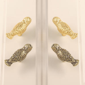 Koperen Uil Deurklink Creatieve Meubelhandgreep Kastdeuraccessoires Woonkamer Ambachten - Product Image 5